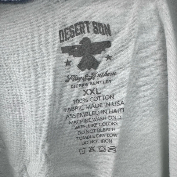Desert Son White and Blue Vintage Baseball T-Shirt NWOT - Picture 4 of 6